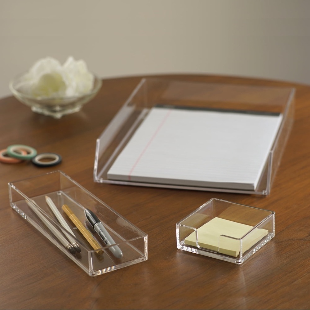 Pen+Gear Acrylic 3-Piece Organization Set & Floral File Folders, 6 Count Bundle - Picture 8 of 16